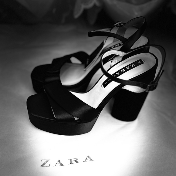 ZARA SATIN EFFECT CHUNKY
PLATFORM SANDALS - Picture 9 of 16